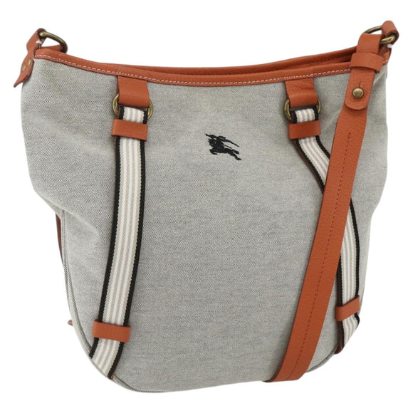 BURBERRY Blue Label Shoulder Bag Canvas Beige Auth 156877