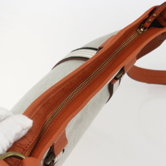 BURBERRY Blue Label Shoulder Bag Canvas Beige Auth 156877