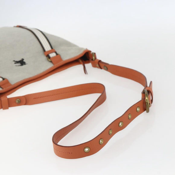 BURBERRY Blue Label Shoulder Bag Canvas Beige Auth 156877