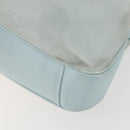 GUCCI Bamboo Hand Bag Suede 2way Light Blue Gold 001 1638 2615 Auth 156879-17
