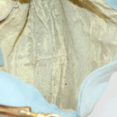 GUCCI Bamboo Hand Bag Suede 2way Light Blue Gold 001 1638 2615 Auth 156879-10