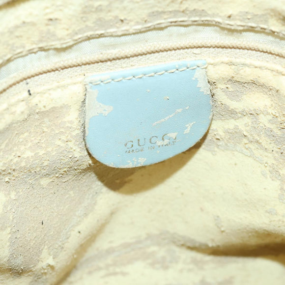 GUCCI Bamboo Hand Bag Suede 2way Light Blue Gold 001 1638 2615 Auth 156879