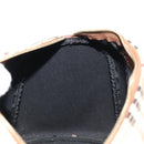 BURBERRY Nova Check Boston Bag PVC Leather Beige Gold Auth 156880V-17