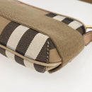 BURBERRY Nova Check Shoulder Bag Canvas Beige Gold Auth 156881V-12