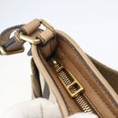 BURBERRY Nova Check Shoulder Bag Canvas Beige Gold Auth 156881V-14