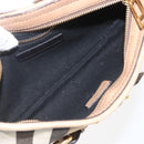 BURBERRY Nova Check Shoulder Bag Canvas Beige Gold Auth 156881V-17
