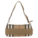 BURBERRY Nova Check Shoulder Bag Canvas Beige Gold Auth 156881V-3