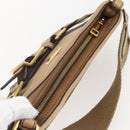 BURBERRY Nova Check Shoulder Bag Canvas Beige Gold Auth 156881V-6