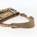 BURBERRY Nova Check Shoulder Bag Canvas Beige Gold Auth 156881V-7