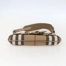 BURBERRY Nova Check Shoulder Bag Canvas Beige Gold Auth 156881V-9