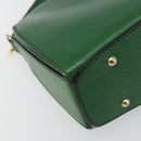 CELINE Shoulder Bag Leather Green Gold Auth 156882-11