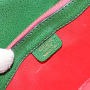 CELINE Shoulder Bag Leather Green Gold Auth 156882-15