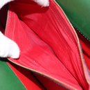 CELINE Shoulder Bag Leather Green Gold Auth 156882-20