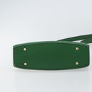 CELINE Shoulder Bag Leather Green Gold Auth 156882-9