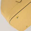 CELINE Shoulder Bag Leather Gold Yellow Auth 156885-11