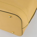 CELINE Shoulder Bag Leather Gold Yellow Auth 156885-12