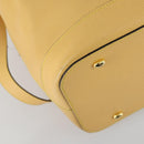 CELINE Shoulder Bag Leather Gold Yellow Auth 156885-13