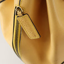 CELINE Schultertasche Leder Gold Gelb Auth 156885-10