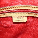 CELINE Shoulder Bag Leather Gold Yellow Auth 156885-19