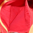 CELINE Shoulder Bag Leather Gold Yellow Auth 156885-21