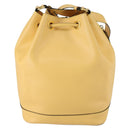 CELINE Shoulder Bag Leather Gold Yellow Auth 156885-3