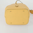 CELINE Shoulder Bag Leather Gold Yellow Auth 156885-9