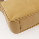 GUCCI Shoulder Bag Suede Gold Beige Auth 156886-14