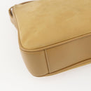 GUCCI Shoulder Bag Suede Gold Beige Auth 156886-16