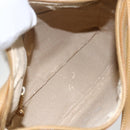 GUCCI Shoulder Bag Suede Gold Beige Auth 156886-11