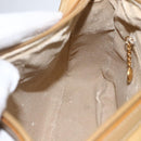 GUCCI Shoulder Bag Suede Gold Beige Auth 156886-21