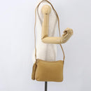 GUCCI Shoulder Bag Suede Gold Beige Auth 156886-23