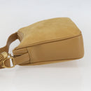 GUCCI Shoulder Bag Suede Gold Beige Auth 156886-3