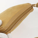 GUCCI Shoulder Bag Suede Gold Beige Auth 156886-7