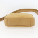 GUCCI Shoulder Bag Suede Gold Beige Auth 156886-5