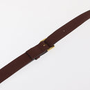 VALENTINO Hand Bag Leather 2way Bordeaux Gold Auth 156887-15