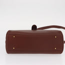 VALENTINO Hand Bag Leather 2way Bordeaux Gold Auth 156887-5