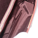 VALENTINO Hand Bag Leather 2way Bordeaux Gold Auth 156887-11