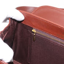 VALENTINO Hand Bag Leather 2way Bordeaux Gold Auth 156887-26