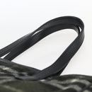 Burberrys Nova Check Blue Label Tote Bag Wool Green Silver Auth 156889-8