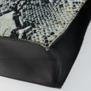 GUCCI Tote Bag Canvas Leather Black Auth 156891-10