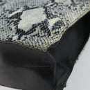 GUCCI Tote Bag Canvas Leather Black Auth 156891-12