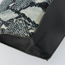 GUCCI Tote Bag Canvas Leather Black Auth 156891-13