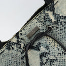 GUCCI Tote Bag Canvas Leather Black Auth 156891-14