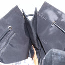 GUCCI Tote Bag Canvas Leather Black Auth 156891-18