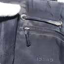 GUCCI Tote Bag Canvas Leather Black Auth 156891-21