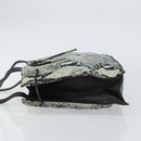 GUCCI Tote Bag Canvas Leather Black Auth 156891-5