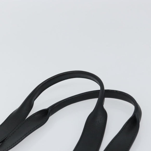 GUCCI Tote Bag Canvas Leather Black Auth 156891