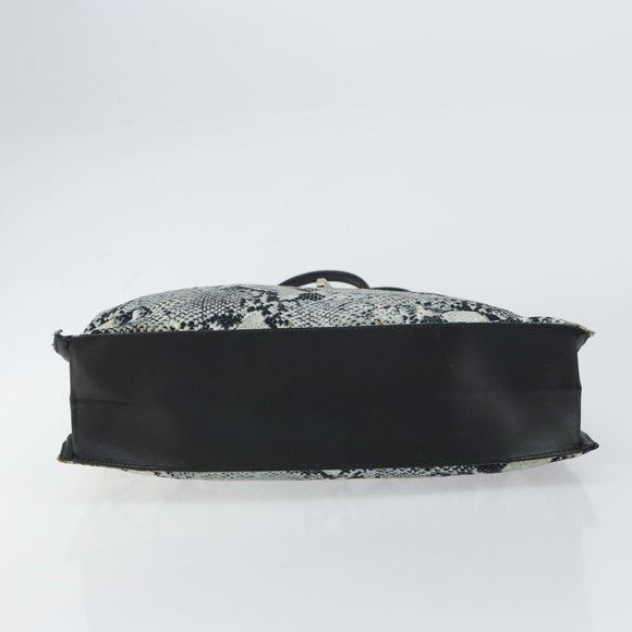 GUCCI Tote Bag Canvas Leather Black Auth 156891