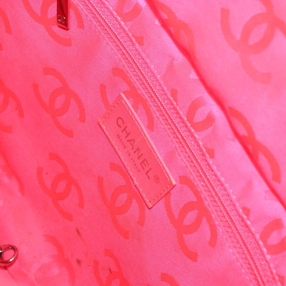 CHANEL Cambon Line Tote Bag Leather Black Silver CC Auth 156893