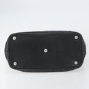 CHANEL Cambon Line Tote Bag Leather Black Silver CC Auth 156893-5